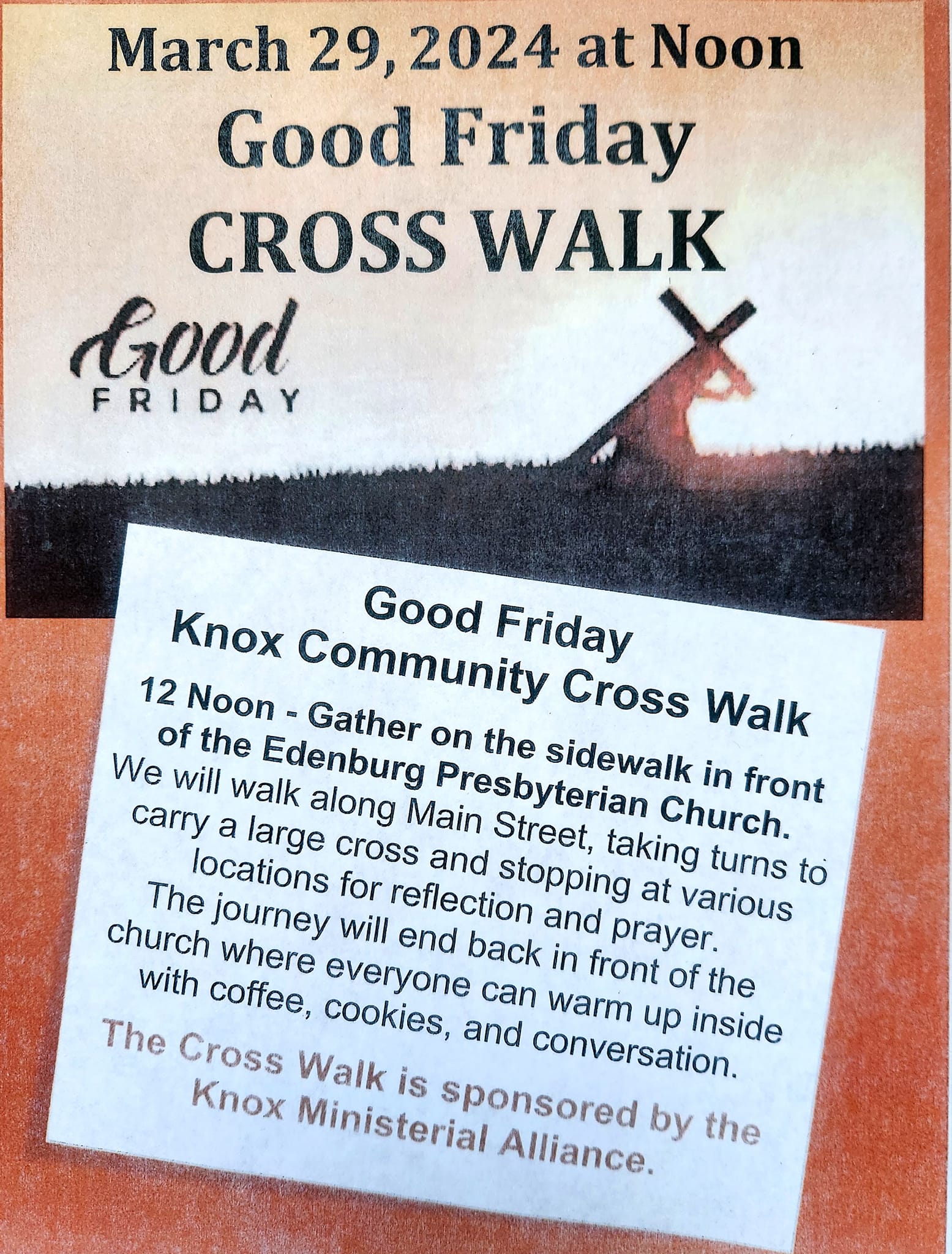 Good Friday cross Walk