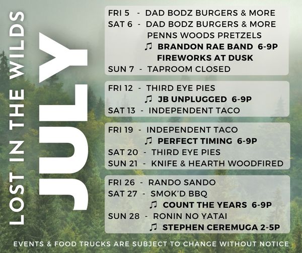 Lost in the Wilds July Music & Food Trucks